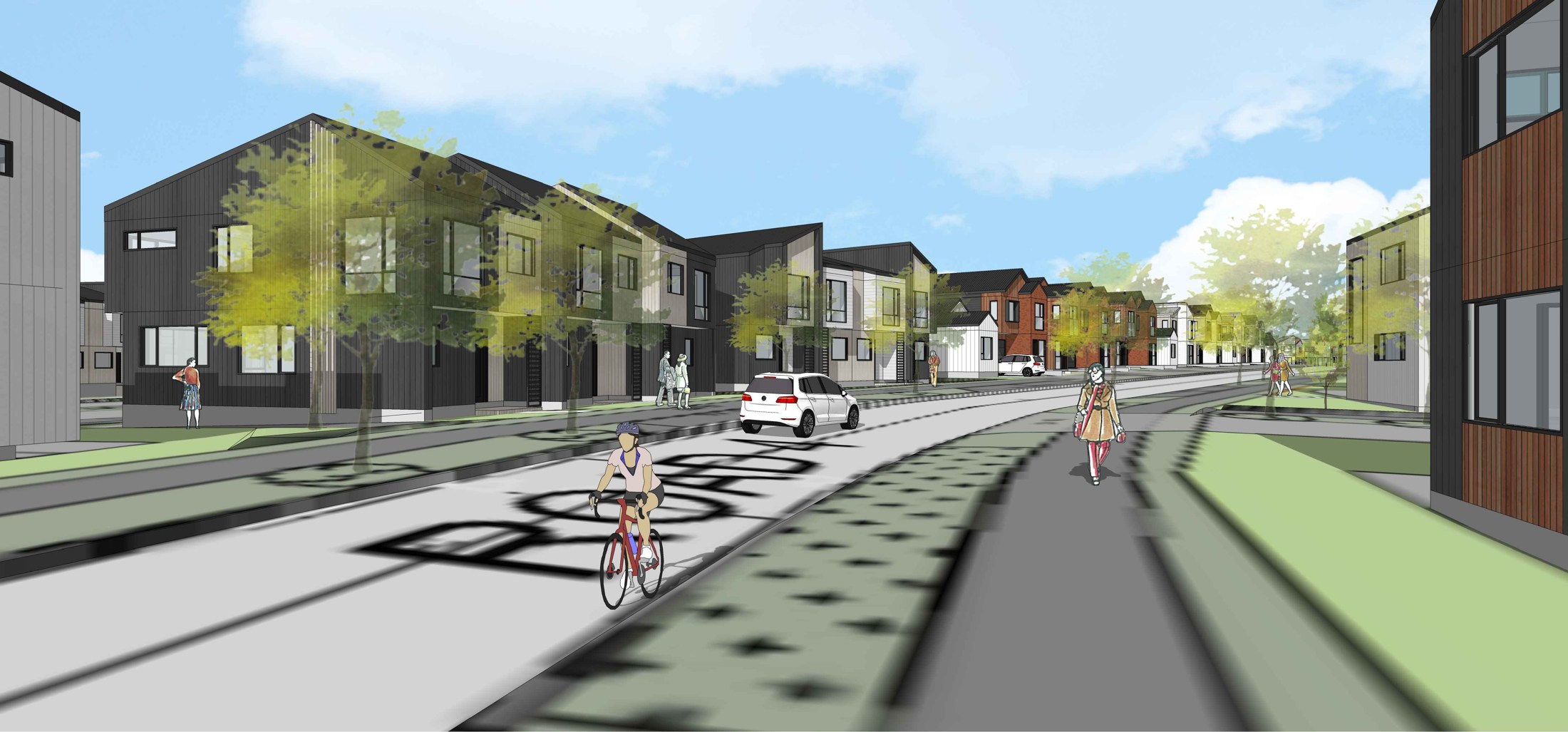 Street and pedestrian connection reference at the separate 41–43 Brigham Creek Road proposal