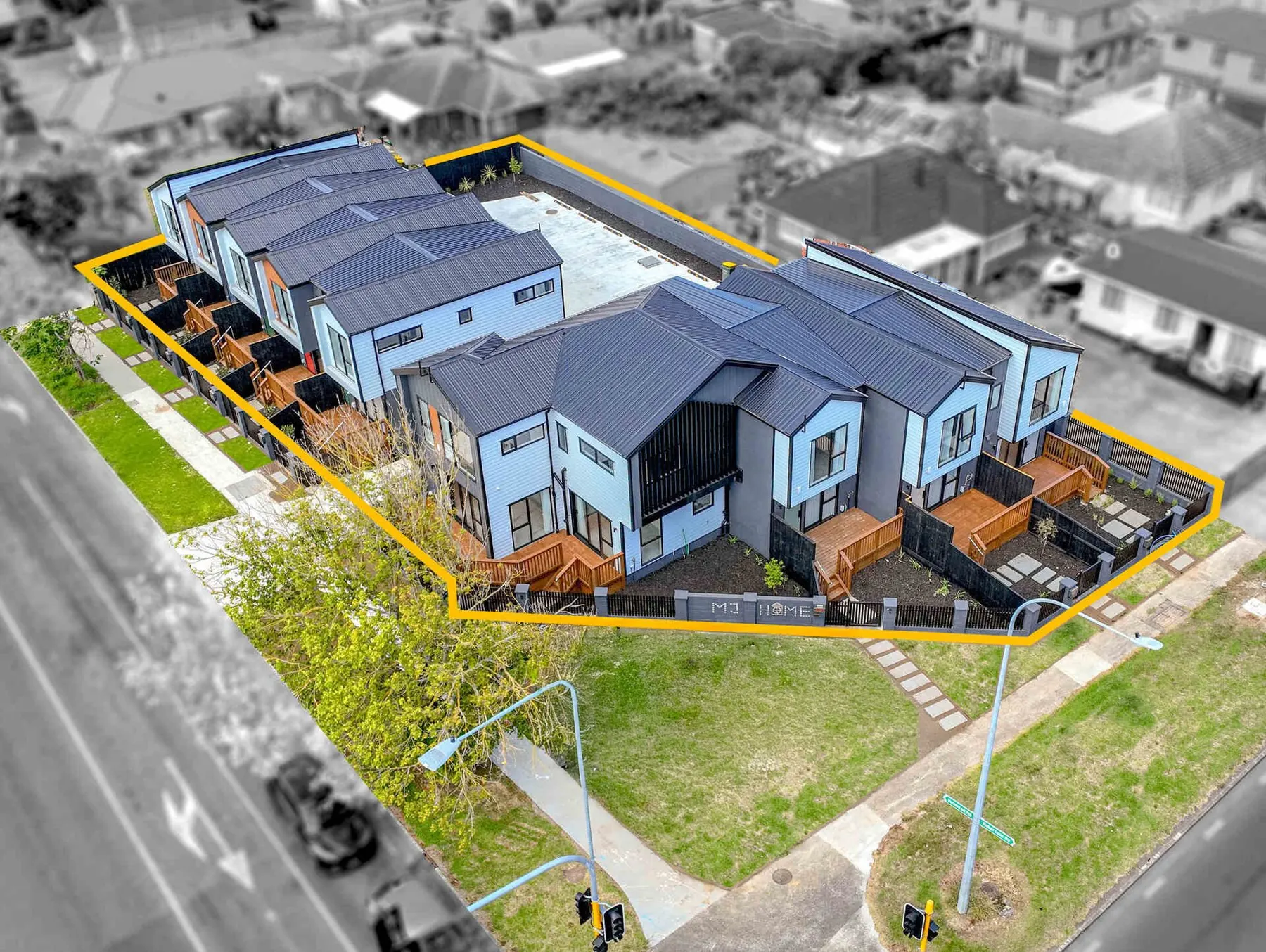 Published project reference photograph of Massey Road – Terraced Development