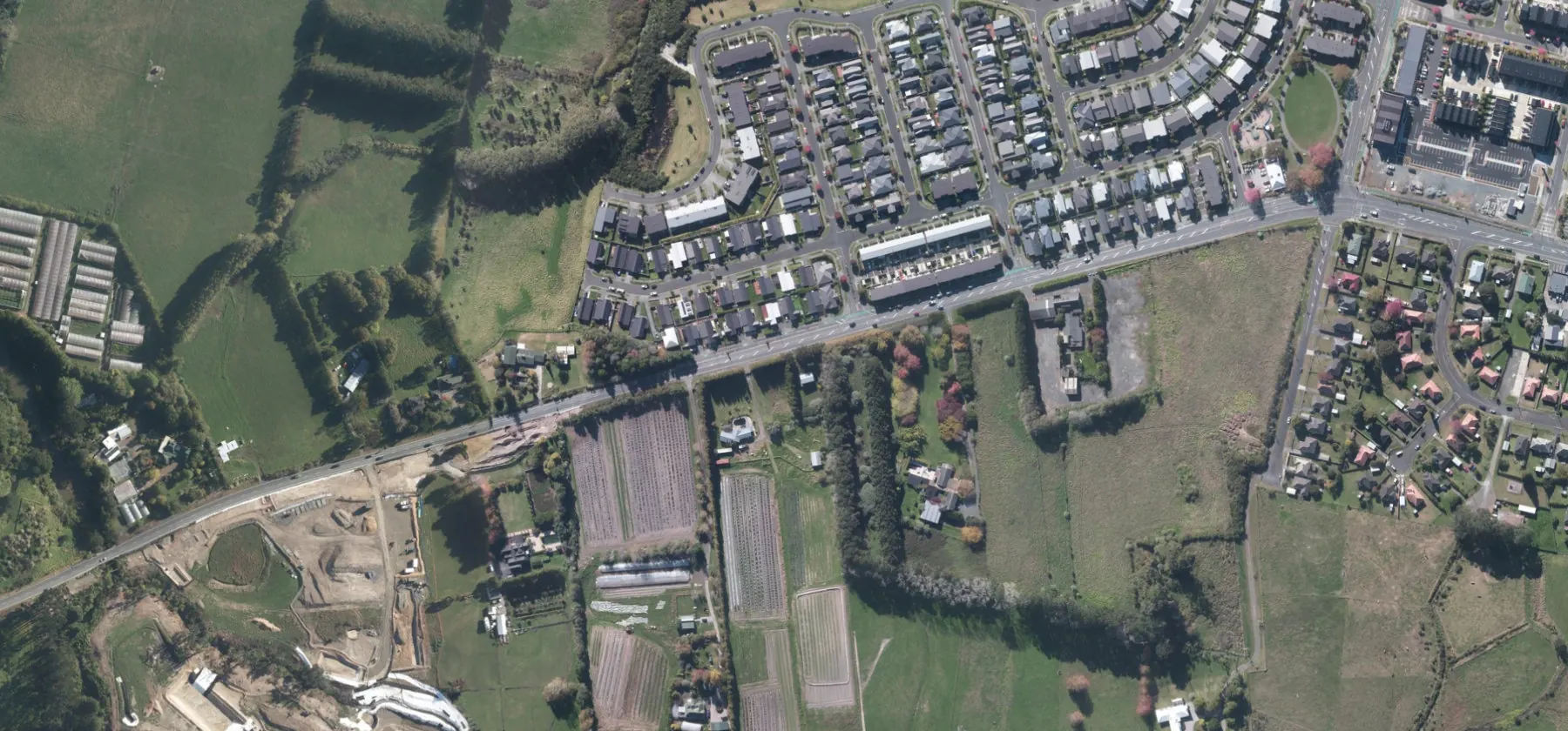 Aerial context around Brigham Creek Road