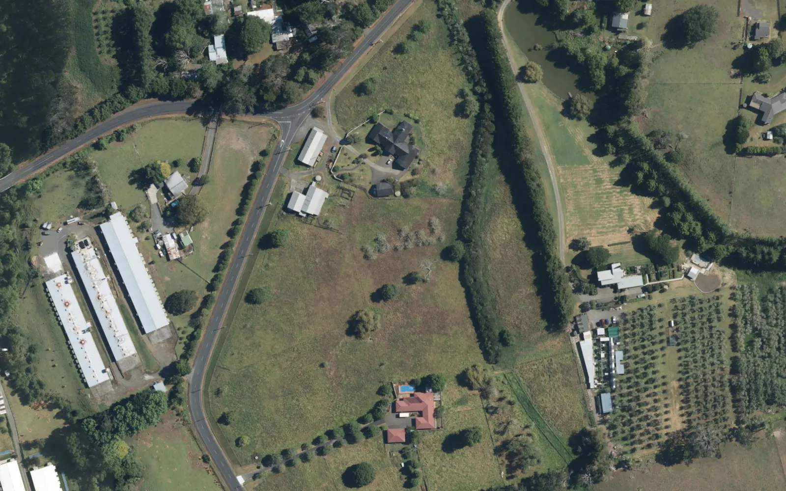 Aerial view around Trigg Road, Kumeū. Location context only; site boundaries are not shown.